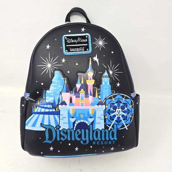 Loungefly | Bags | Nwt Loungefly Disneyland Icons Mini Backpack Castle ...